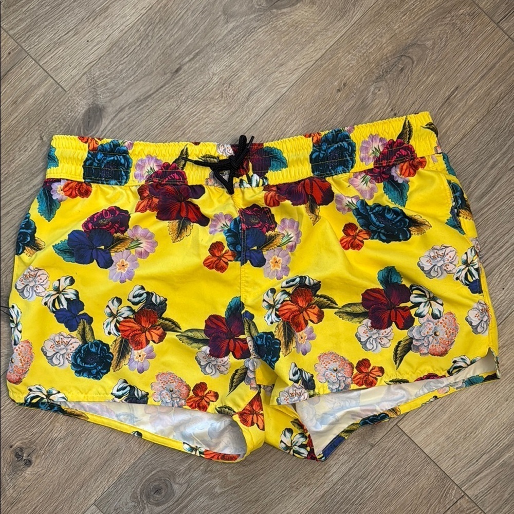 ASOS Yellow Tropical Print Floral Board Shorts Size 2X